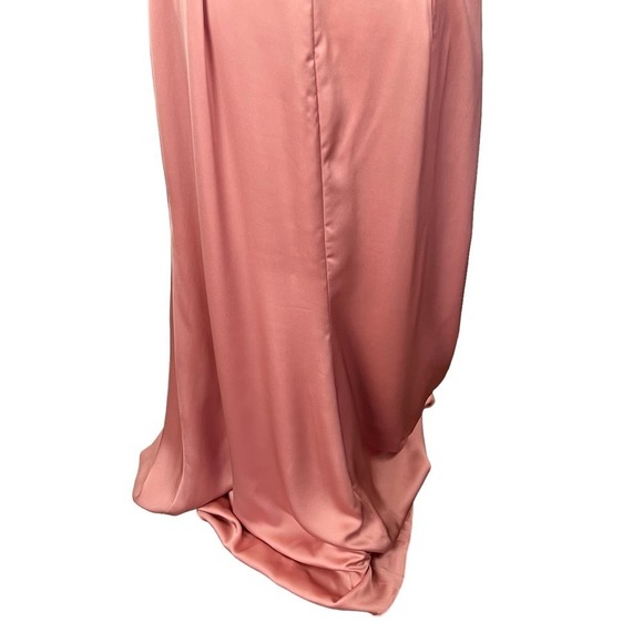 DESSY‎ COLLECTION ONE-SHOULDER TRUMPET GOWN IN DESERT ROSE NWOT WOMEN'S 16R - Picture 11 of 16